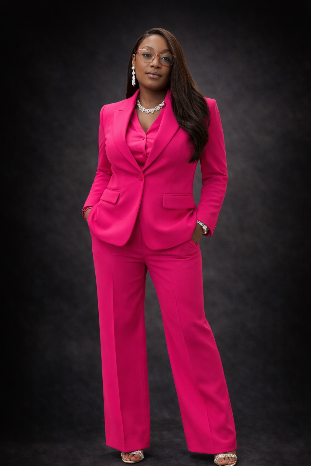 Jacqueline Hardin-Gautier in a pink suit